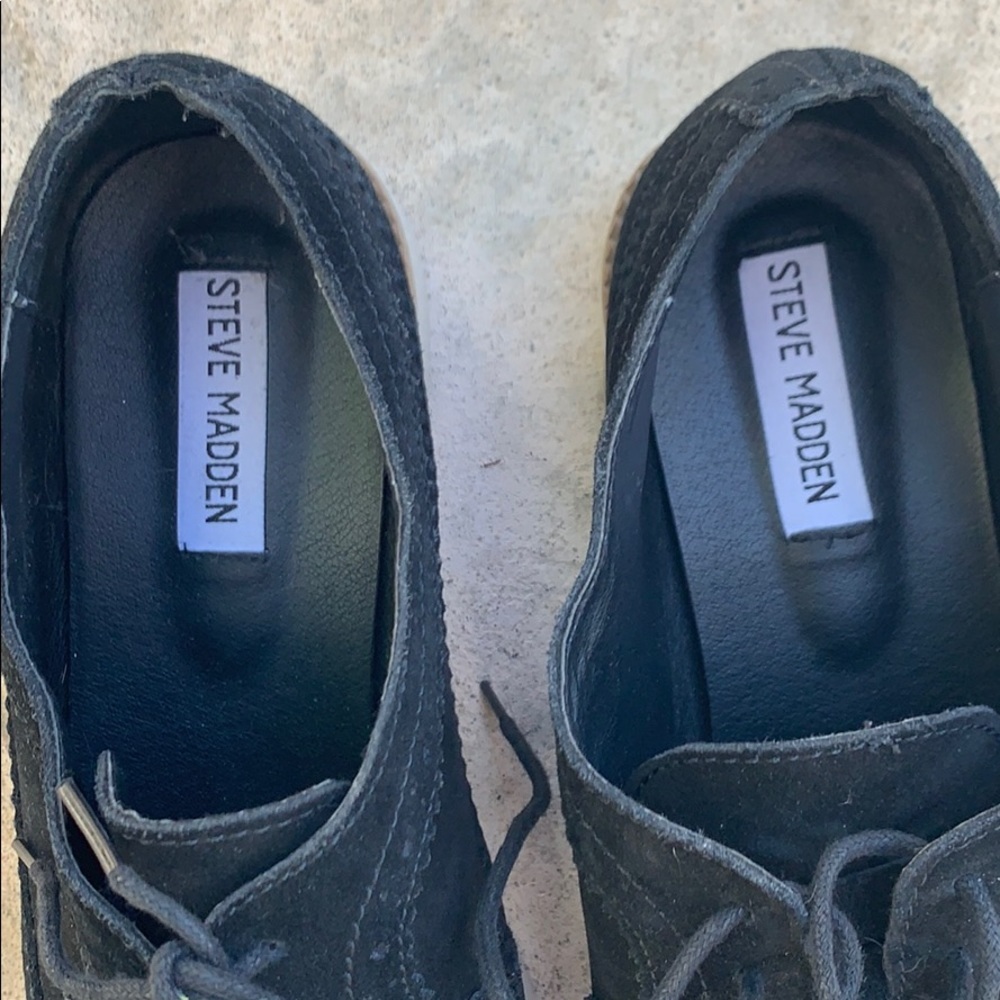 💚Steve Madden Black Maarku Oxford Wingtip Size 10 - Picture 8 of 9